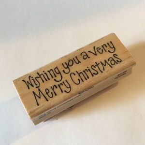 CNWOT Stampabilities “Wishing you a very Merry Christmas” Rubber Stamp